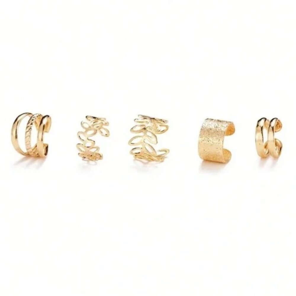 Gold Ear Cuff Earrings - Picture 2 of 3